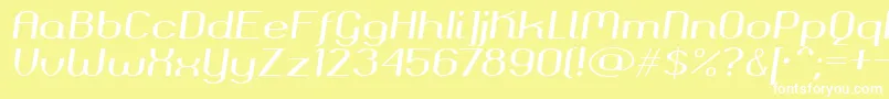 Okolaksbolditalic Font – White Fonts on Yellow Background