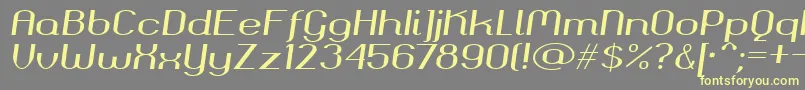 Okolaksbolditalic Font – Yellow Fonts on Gray Background