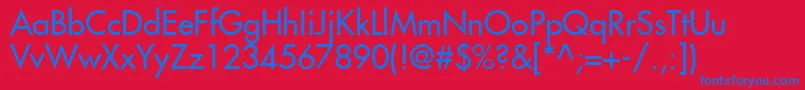 フォントFusiNormal – 赤い背景に青い文字