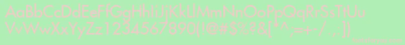 FusiNormal Font – Pink Fonts on Green Background