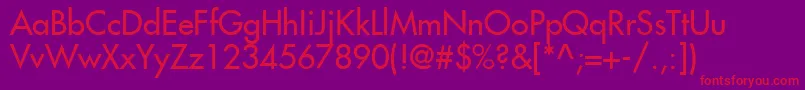 FusiNormal Font – Red Fonts on Purple Background