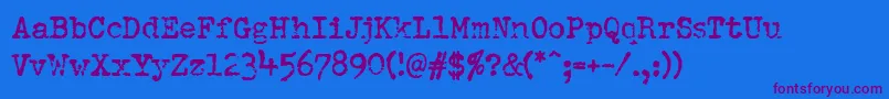 Pfdumboldtypetwo-Schriftart – Violette Schriften auf blauem Hintergrund