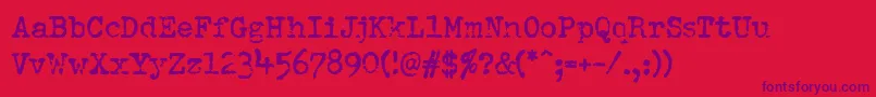 Pfdumboldtypetwo Font – Purple Fonts on Red Background