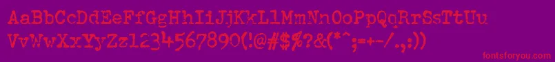 Pfdumboldtypetwo Font – Red Fonts on Purple Background