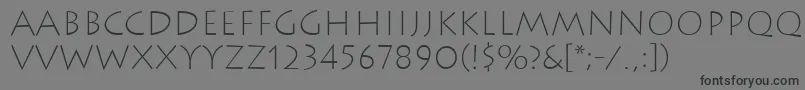 LithosExtralight Font – Black Fonts on Gray Background