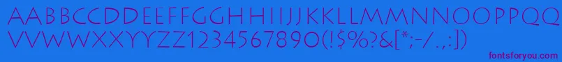 Шрифт LithosExtralight – фиолетовые шрифты на синем фоне