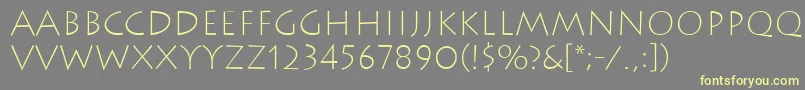 LithosExtralight Font – Yellow Fonts on Gray Background