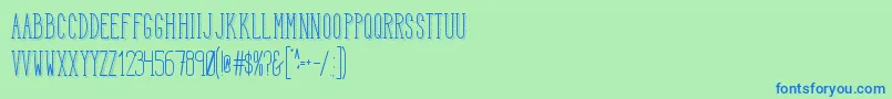 HbmSerenityTrend Font – Blue Fonts on Green Background