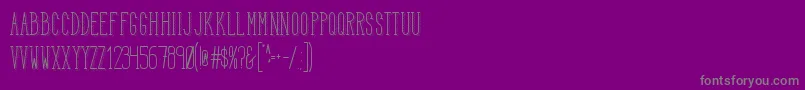 フォントHbmSerenityTrend – 紫の背景に灰色の文字