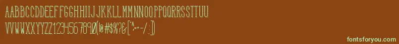 HbmSerenityTrend Font – Green Fonts on Brown Background
