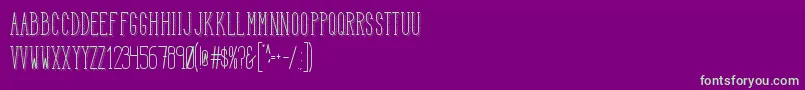 HbmSerenityTrend Font – Green Fonts on Purple Background