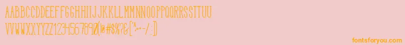 HbmSerenityTrend Font – Orange Fonts on Pink Background