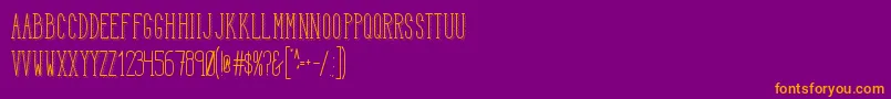 HbmSerenityTrend Font – Orange Fonts on Purple Background