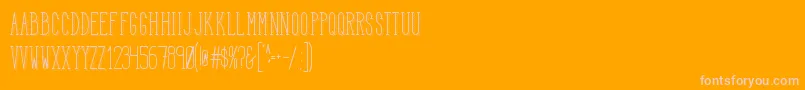 HbmSerenityTrend-Schriftart – Rosa Schriften auf orangefarbenem Hintergrund