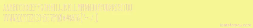 HbmSerenityTrend Font – Pink Fonts on Yellow Background