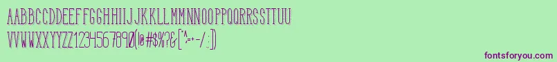 HbmSerenityTrend Font – Purple Fonts on Green Background