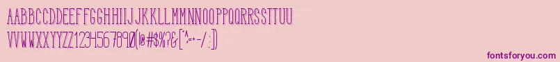 HbmSerenityTrend Font – Purple Fonts on Pink Background