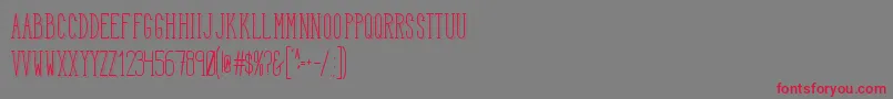 Шрифт HbmSerenityTrend – красные шрифты на сером фоне