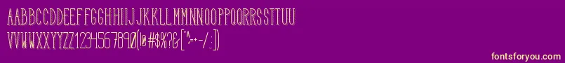Fonte HbmSerenityTrend – fontes amarelas em um fundo roxo