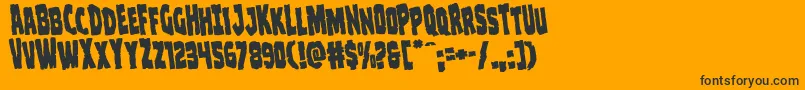 Clubberlangrotate Font – Black Fonts on Orange Background