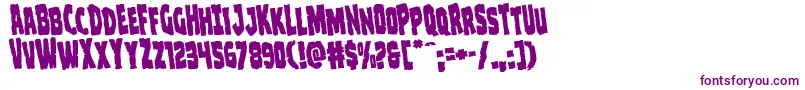 Clubberlangrotate-Schriftart – Violette Schriften