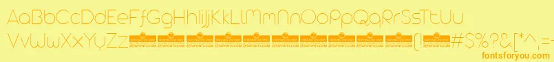 AristaProAlternateThinTrial Font – Orange Fonts on Yellow Background