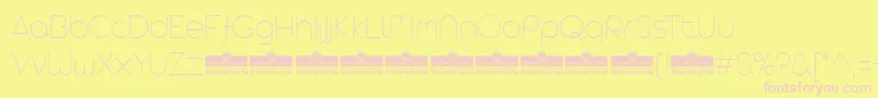 AristaProAlternateThinTrial Font – Pink Fonts on Yellow Background