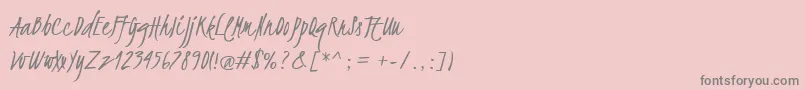 フォントKristi – ピンクの背景に灰色の文字