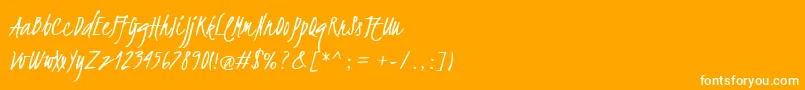 フォントKristi – オレンジの背景に白い文字