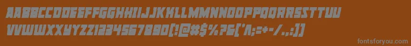 フォントLibertylegioncondital – 茶色の背景に灰色の文字
