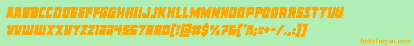 Libertylegioncondital Font – Orange Fonts on Green Background