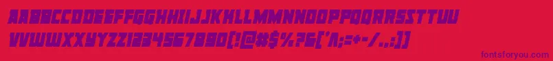 Libertylegioncondital Font – Purple Fonts on Red Background