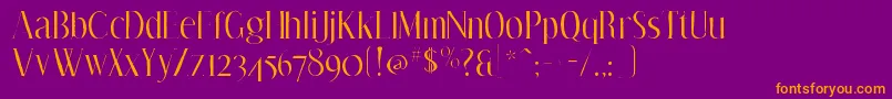 Efflorescegaunt Font – Orange Fonts on Purple Background