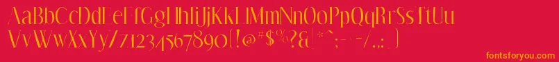 Efflorescegaunt Font – Orange Fonts on Red Background