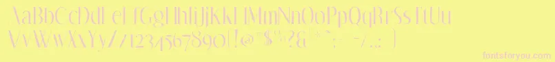 Efflorescegaunt Font – Pink Fonts on Yellow Background