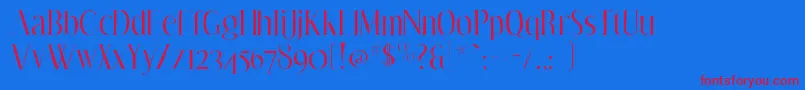 Efflorescegaunt Font – Red Fonts on Blue Background