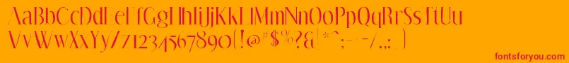 Efflorescegaunt Font – Red Fonts on Orange Background