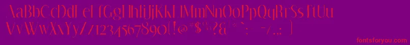 Efflorescegaunt Font – Red Fonts on Purple Background