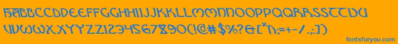 Brinathynl Font – Blue Fonts on Orange Background