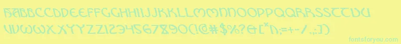 Brinathynl Font – Green Fonts on Yellow Background