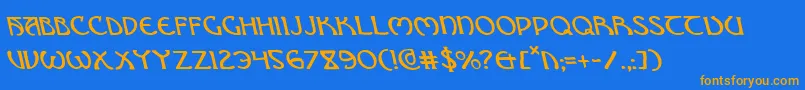 Brinathynl Font – Orange Fonts on Blue Background
