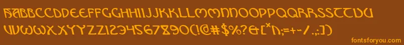 Brinathynl Font – Orange Fonts on Brown Background
