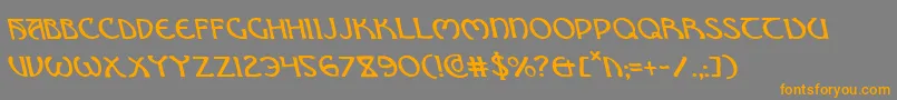 フォントBrinathynl – オレンジの文字は灰色の背景にあります。