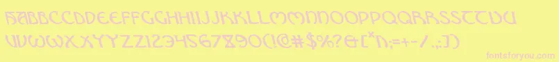 Brinathynl Font – Pink Fonts on Yellow Background