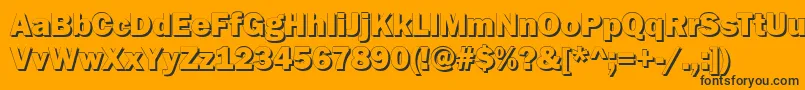 GoffikS Font – Black Fonts on Orange Background