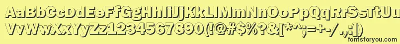 GoffikS Font – Black Fonts on Yellow Background