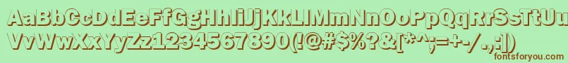 GoffikS Font – Brown Fonts on Green Background