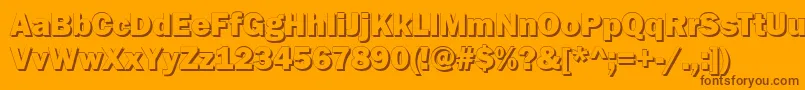 GoffikS Font – Brown Fonts on Orange Background