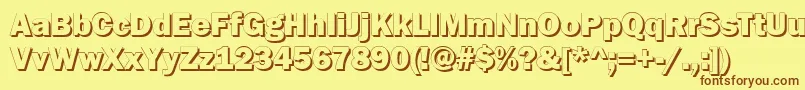 GoffikS Font – Brown Fonts on Yellow Background