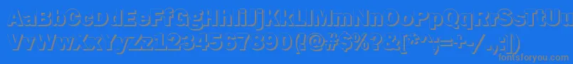 GoffikS Font – Gray Fonts on Blue Background
